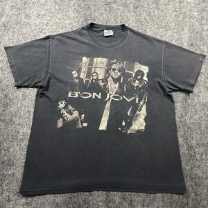 Vintage 1992 Bon Jovi Keep The Faith T Shirt XL Brockum USA Double Sided